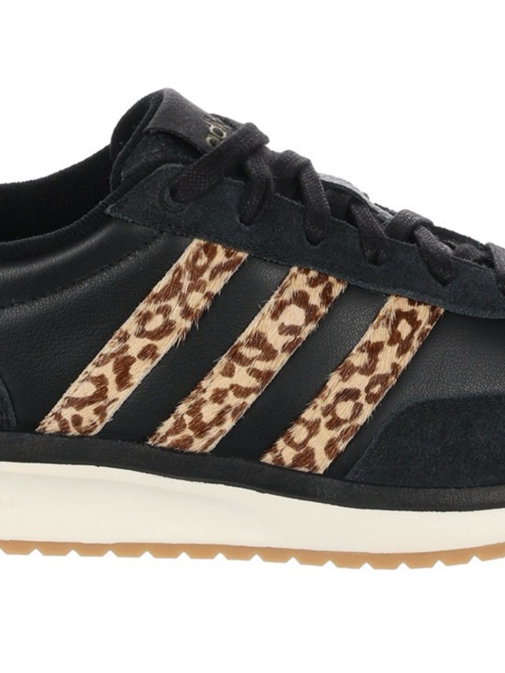 WOMENS Adidas RUN 70S 2.0 SNEAKER black and leopard.